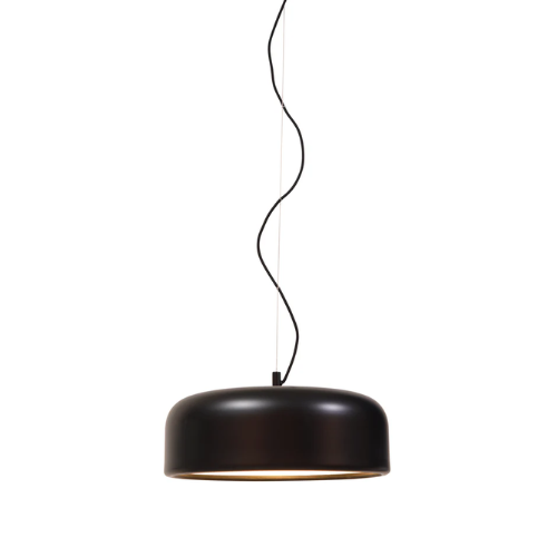 Hanglamp aluminium Marseille rond dia.48,5xh.17,5cm, zwart